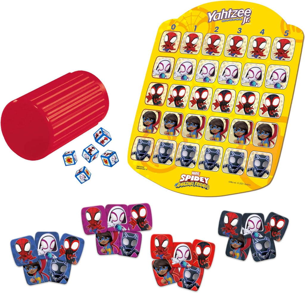 Hasbro Gaming Spidey and His Amazing Friends Yahtzee Jr.Marvel Edition Board Game for Kids, Ages 4 and Up — image 9