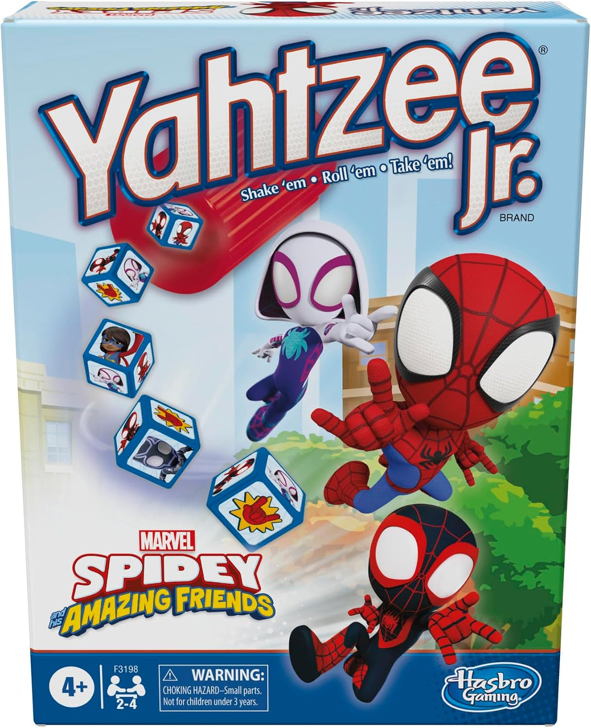 Hasbro Gaming Spidey and His Amazing Friends Yahtzee Jr.Marvel Edition Board Game for Kids, Ages 4 and Up — image 1
