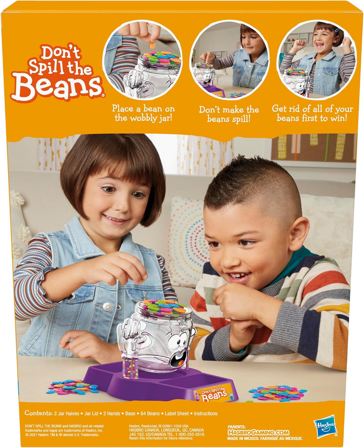 Hasbro Gaming Don't Spill The Beans Game for Kids, Easy and Fun Balancing Game for Kids Ages 3 and Up, Preschool Games for 2 Players, Kids Board Games — image 2