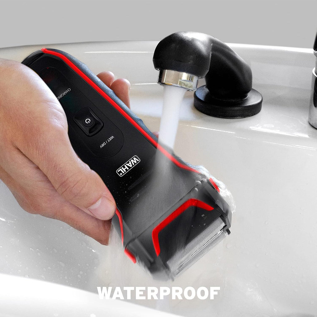 Wahl Clean & Close Plus Rechargeable Wet & Dry Foil Shaver, Black and Red — image 5
