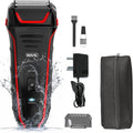 Wahl Clean & Close Plus Rechargeable Wet & Dry Foil Shaver, Black and Red — image 1