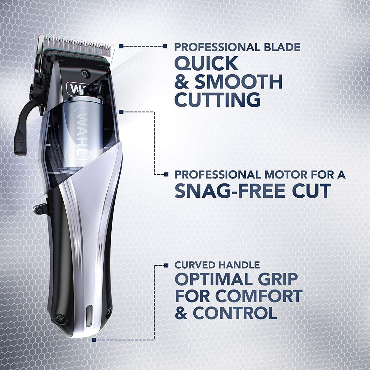 WAHL Lithium Ion Multi cut Pro Hair Clipper, Rechargeable hair clipper with Powerful Motor, cordless hair clipper, 12 different hair length combs, 120 minutes of run time with 2-hour charge-09657-027 — image 2