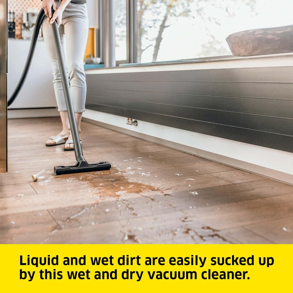 Karcher WD 3 Wet and Dry Vacuum Cleaner with Blower Function, 1000W Power, 17L Impact-Resistant Container, 2m Suction Hose, for Car, Garage, Workshop & DIY Projects, Yellow — image 5