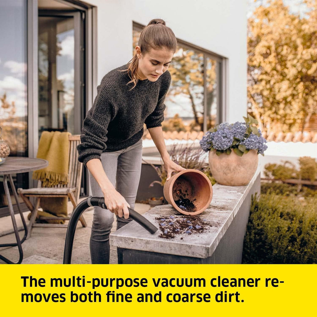 Karcher WD 3 Wet and Dry Vacuum Cleaner with Blower Function, 1000W Power, 17L Impact-Resistant Container, 2m Suction Hose, for Car, Garage, Workshop & DIY Projects, Yellow — image 4