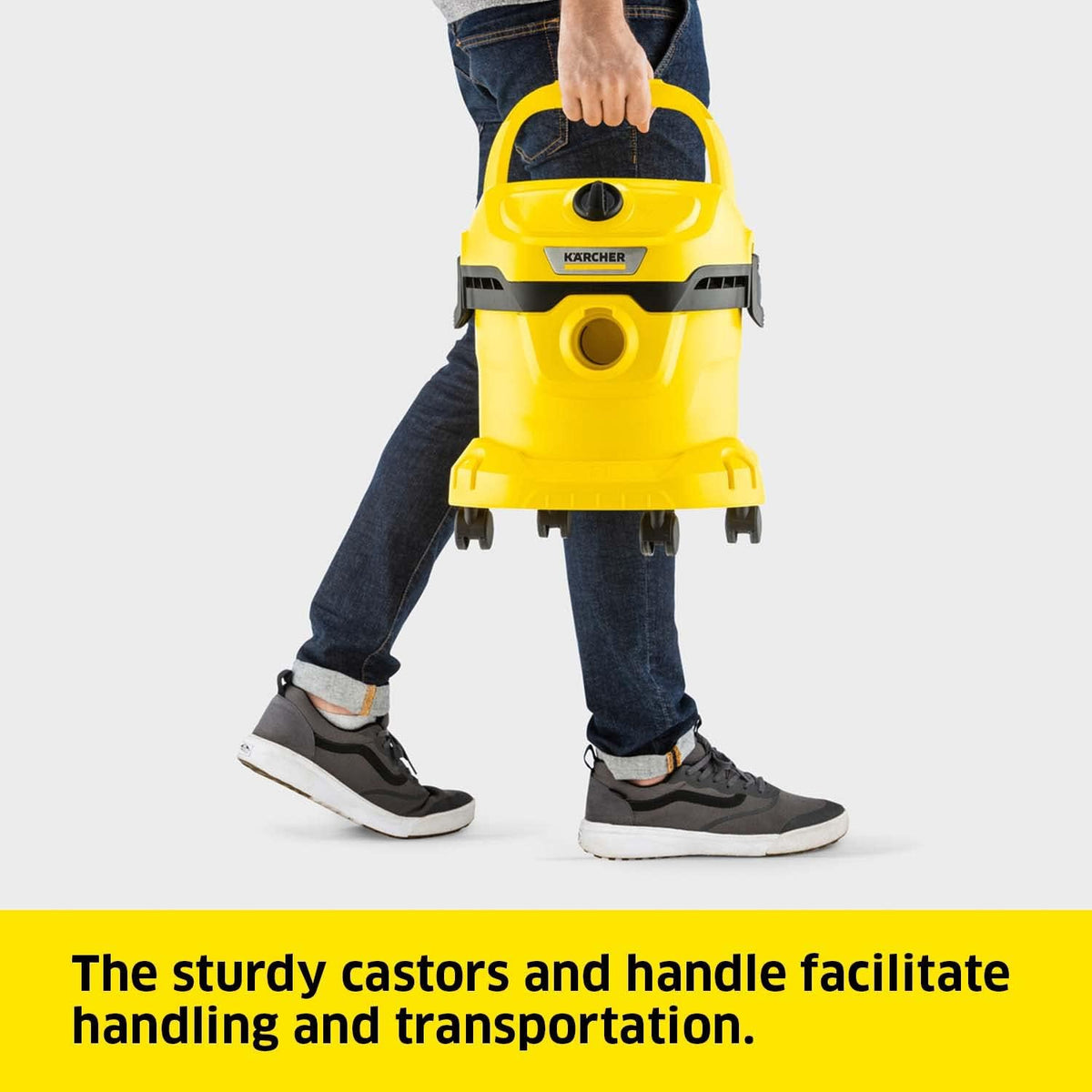 Karcher WD 2 Plus Multi-Purpose Wet and Dry Vacuum Cleaner – Compact 1000W Suction with 12L Container for Home and Garage Cleaning — image 4