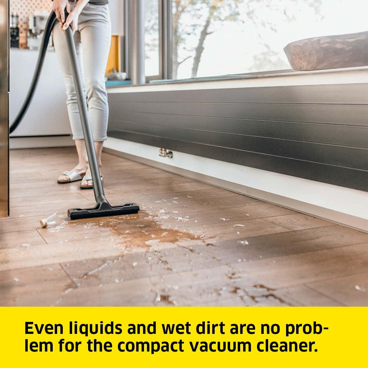 Karcher WD 2 Plus Multi-Purpose Wet and Dry Vacuum Cleaner – Compact 1000W Suction with 12L Container for Home and Garage Cleaning — image 6