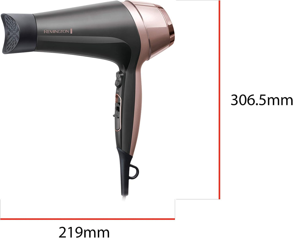 Remington Hair Dryer Curl & Straight Confidence (Incl. 45mm Round Brush, 2200 Watt, 90km/h, Ion Technology For Lint Free Result, Light Weight) Hair Dryer D5707 — image 11