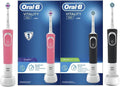 Oral-B Vitality D100 Rechargeable Toothbrush Twin Pack, Black and Pink, UAE 3-Pin Plug — image 1
