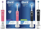 Oral-B Vitality D100 Rechargeable Toothbrush Twin Pack, Black and Pink, UAE 3-Pin Plug — image 1