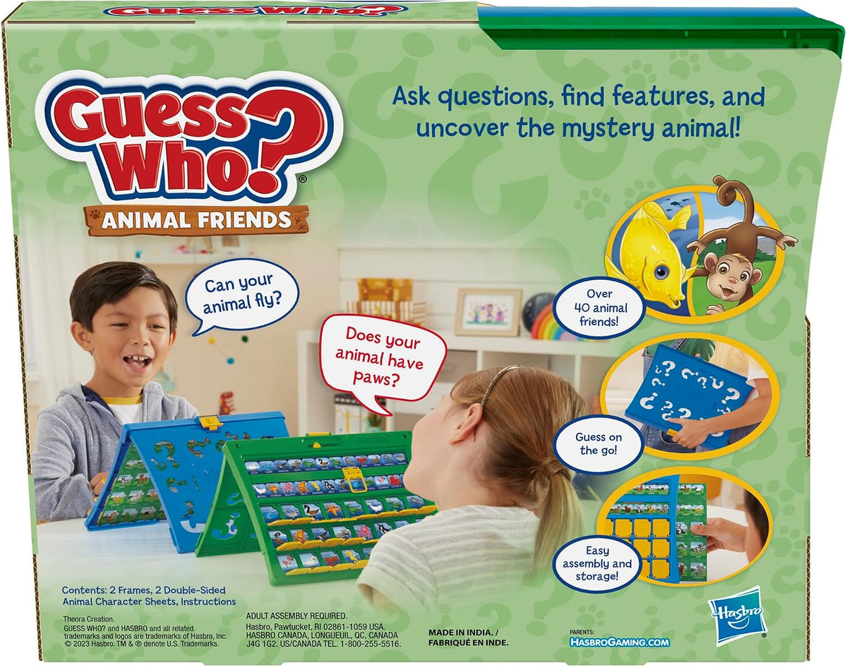 Hasbro Gaming Guess Who? Animal Friends Game, Includes 2 Double-Sided Animal Sheets, 2-Player Board Games for Kids, Ages 6+ — image 2