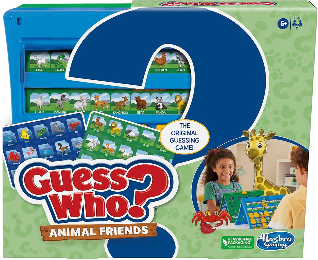Hasbro Gaming Guess Who? Animal Friends Game, Includes 2 Double-Sided Animal Sheets, 2-Player Board Games for Kids, Ages 6+ — image 1
