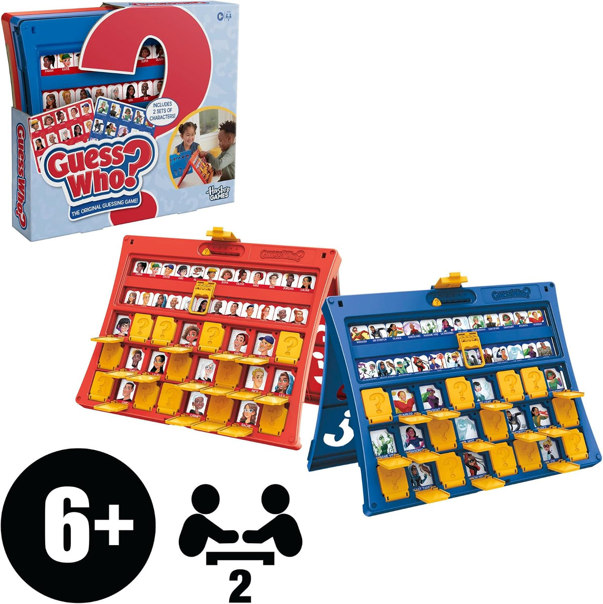 Hasbro Gaming Guess Who? Original Guessing Game, Board Game for Kids Ages 6 and Up For 2 Players, Easy to Load Frame, Double-Sided Character Sheet — image 2