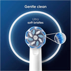 Oral-B Pro Sensitive Clean Electric Toothbrush Head, X-Shaped & Extra Soft Bristles for Gentle Brushing & Plaque Removal, Pack of 4 Toothbrush Heads, White — image 4