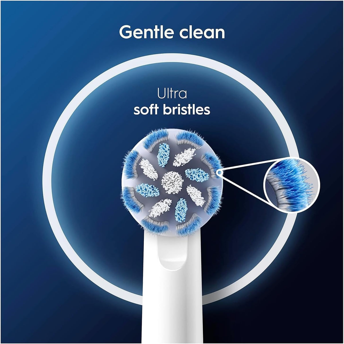 Oral-B Pro Sensitive Clean Electric Toothbrush Head, X-Shaped & Extra Soft Bristles for Gentle Brushing & Plaque Removal, Pack of 4 Toothbrush Heads, White — image 4