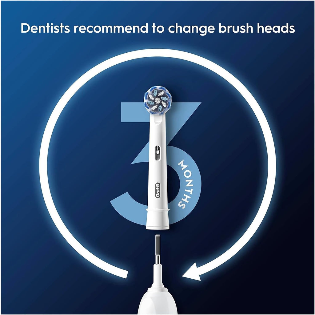 Oral-B Pro Sensitive Clean Electric Toothbrush Head, X-Shaped & Extra Soft Bristles for Gentle Brushing & Plaque Removal, Pack of 4 Toothbrush Heads, White — image 5