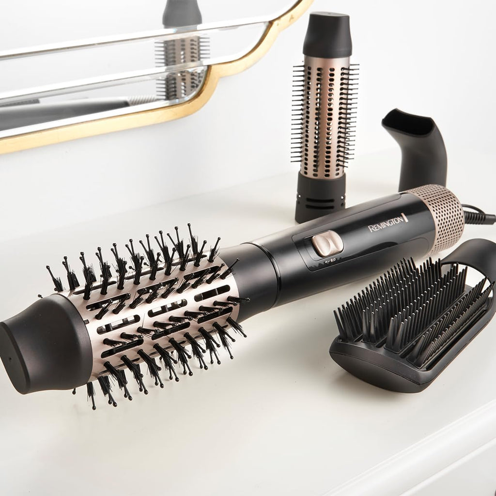 Remington Blow and Dry Caring Air Styler - Hair Dryer, Hot Brush and Hair Curler for Mid to Long Length Hair, 4 Attachments, 1000 Watts, AS7500 - Black — image 3