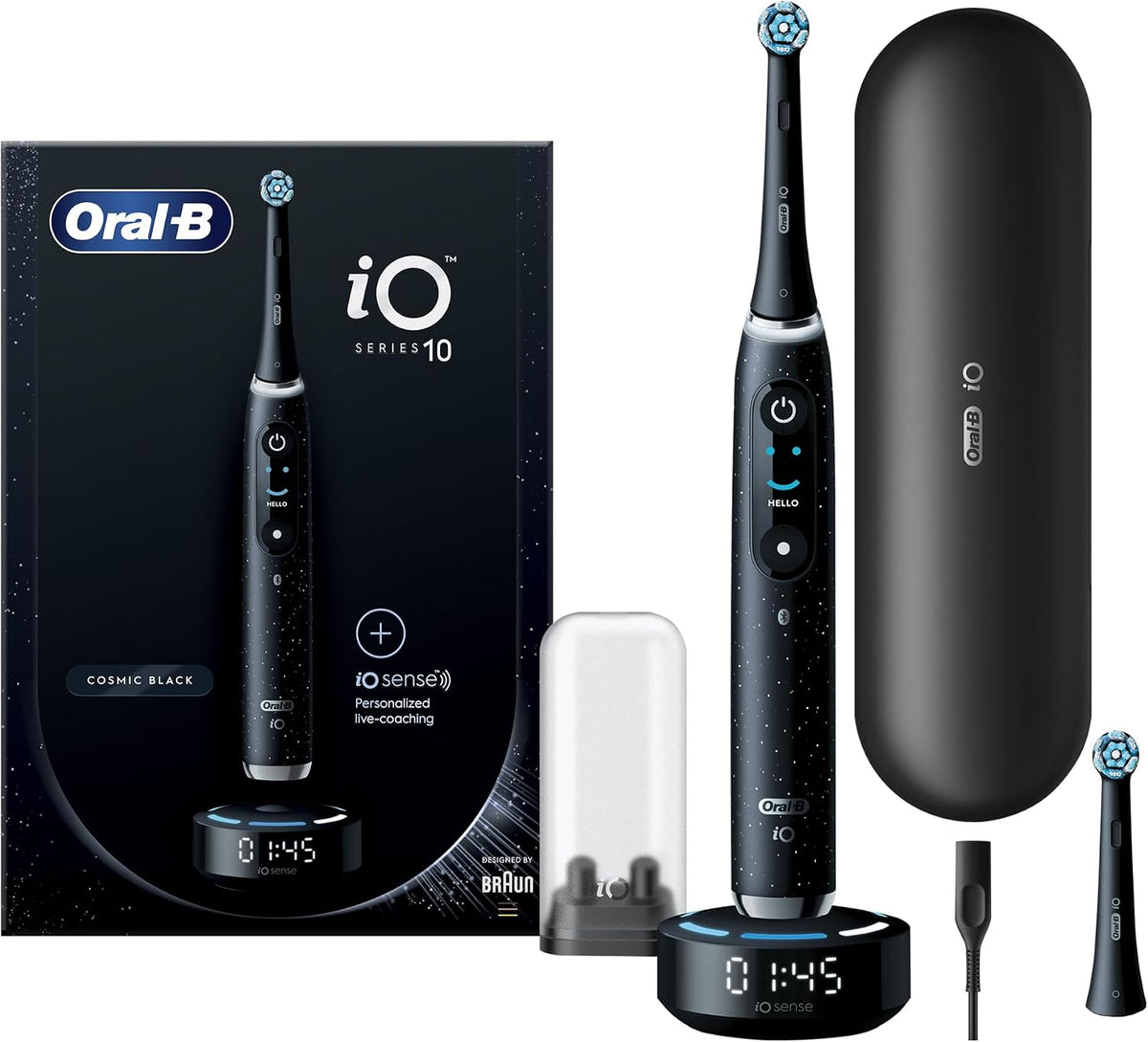 Oral-B Oral B iO Series 10 Cosmic Black AI Rechargeable Tooth Brush, 7 Smart modes, iO technology, AI with 3D Teeth Tracking, Interactive Display, 3hrs, Fast Magnetic Charger, iO 10 - iOM10.2B4.2AD — image 1