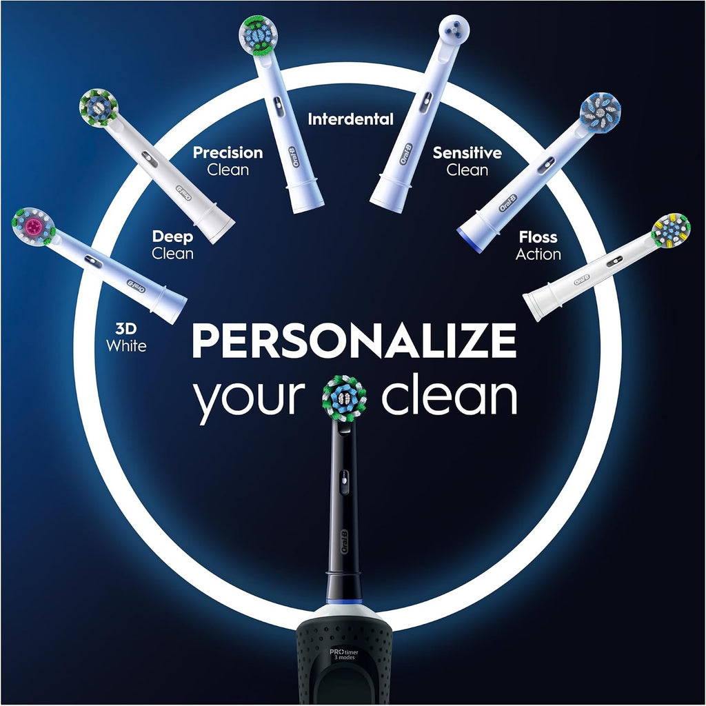Oral B Vitality 300 Rechargeable Toothbrush with CrossAction Brush Head, 3 Cleaning Modes & 2 Minutes Built-in Timer D103.413.3 Black — image 3