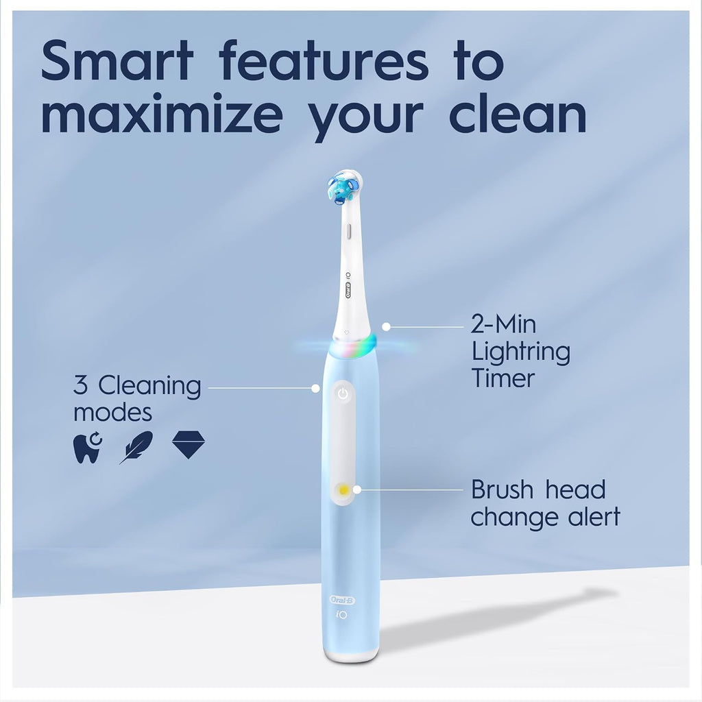 Oral-B iO3 Rechargeable Electric Toothbrush, 3 Cleaning Modes, Pressure Sensor, Blue, iOG3.1A6.0 — image 6