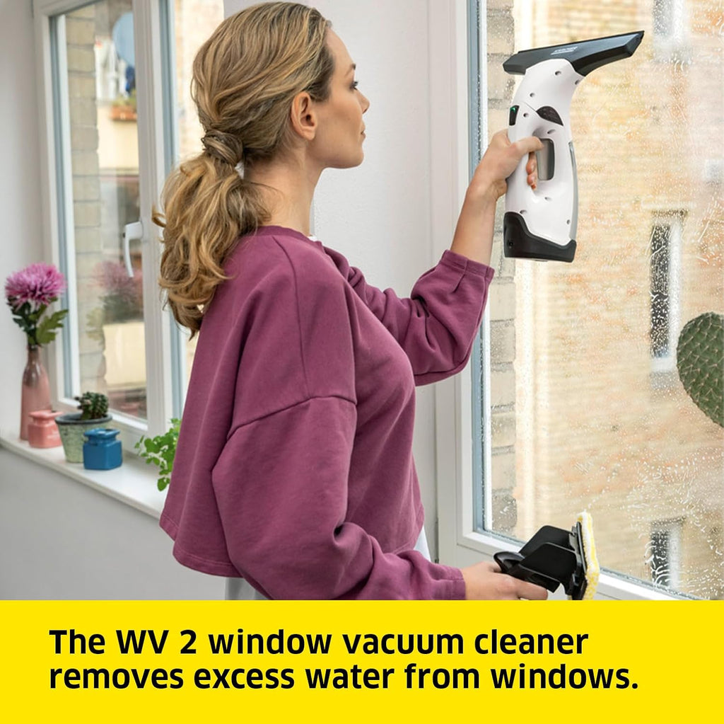 Karcher Window Vac WV 2 Plus, Battery Running Time: 35 min, LED Display for Battery Status, Suction Nozzle: 280 mm, Spray Bottle with Microfibre Cloth, 20 ml Window Cleaner Concentrate — image 2