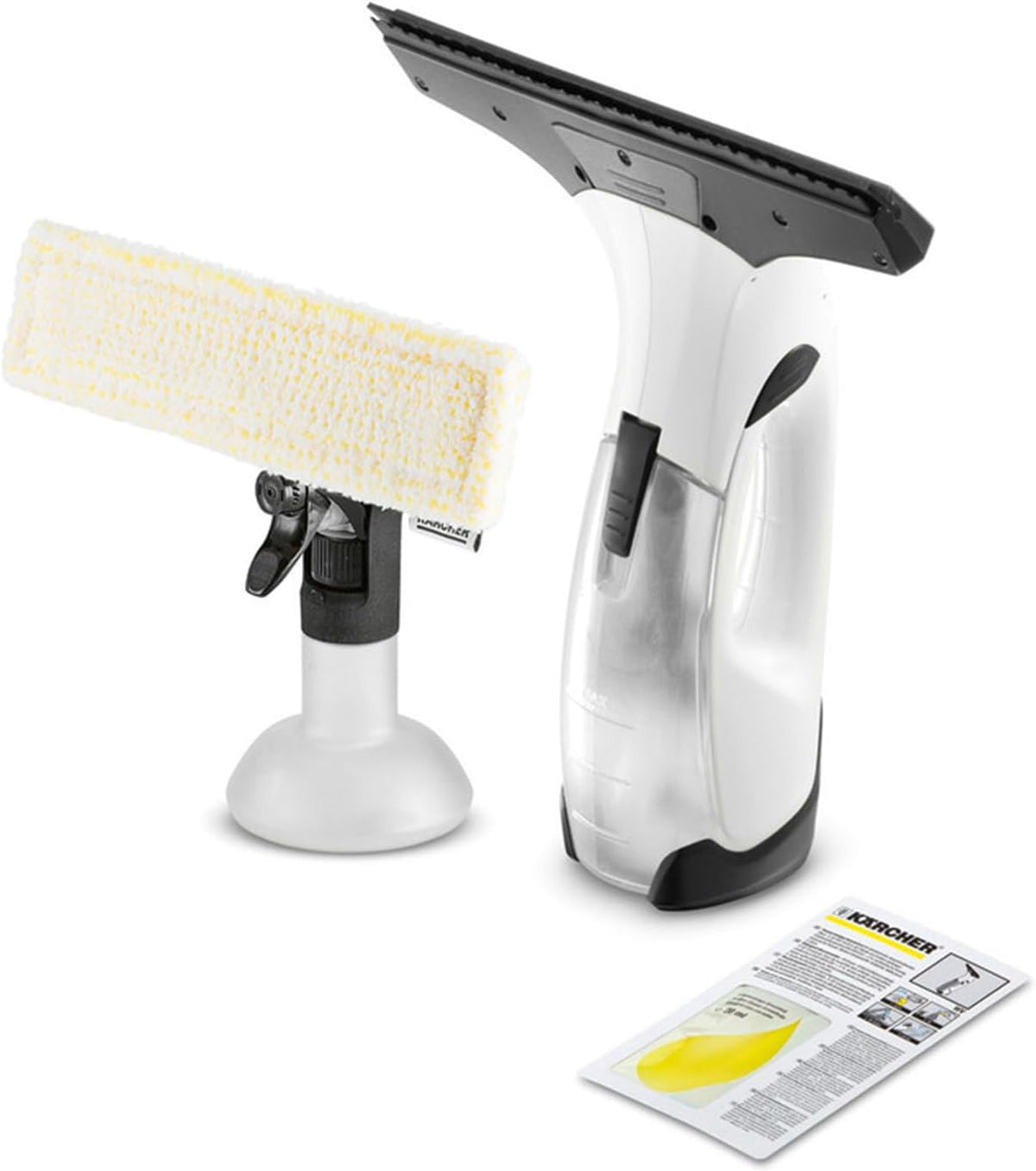 Karcher Window Vac WV 2 Plus, Battery Running Time: 35 min, LED Display for Battery Status, Suction Nozzle: 280 mm, Spray Bottle with Microfibre Cloth, 20 ml Window Cleaner Concentrate — image 1