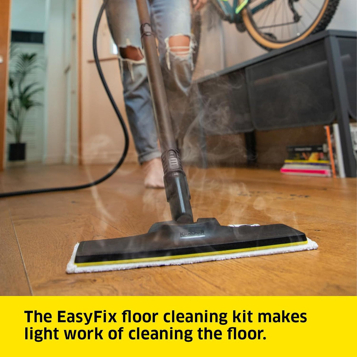 Karcher SC 2 EasyFix Steam Cleaner: 3.2 Bar Pressure, 1500W, Chemical-Free Cleaning, Includes Floor & Hand Nozzles, for Tiles, Hard Floors & Kitchens — image 4