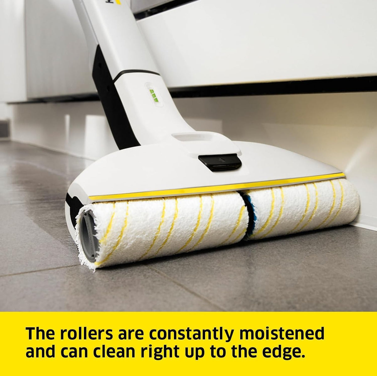 Karcher EWM 2 Electric Wipe Mop, Cordless Floor Cleaner with 2 Rotating Microfibre Rollers, Battery Running Time: approx. 20 min, Area Performance per Battery Charge: approx. 60 m² — image 4