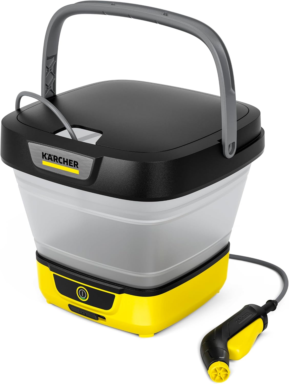 Karcher OC 3 Foldable Mobile Outdoor Cleaner, 8L Foldable Water Tank, Integrated Lithium-Ion Battery, USB-C Charging, Portable Low-Pressure Washer for Bicycles, Pets, Camping & Hiking, Yellow — image 1