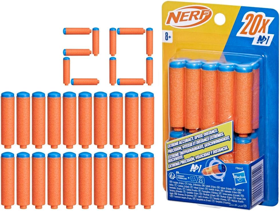 Nerf N Series N1 Darts, Includes 20 Darts, Compatible Only with Nerf N Series Blasters, Outdoor Games, Ages 8+ — image 1