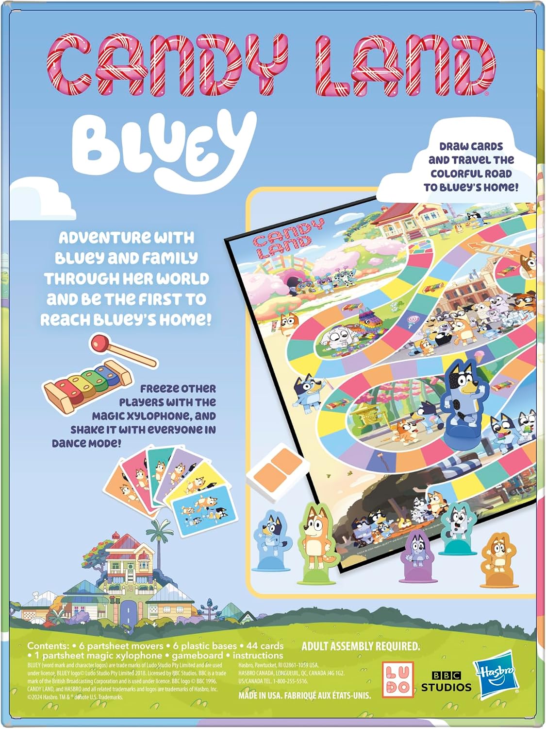 Hasbro Gaming Candy Land Bluey Edition Board Game | Ages 3 and Up | 2-6 Players | Play as Dad, Mum, Bluey, Bingo, Muffin, or Socks | Preschool Games | Kids Gifts — image 2