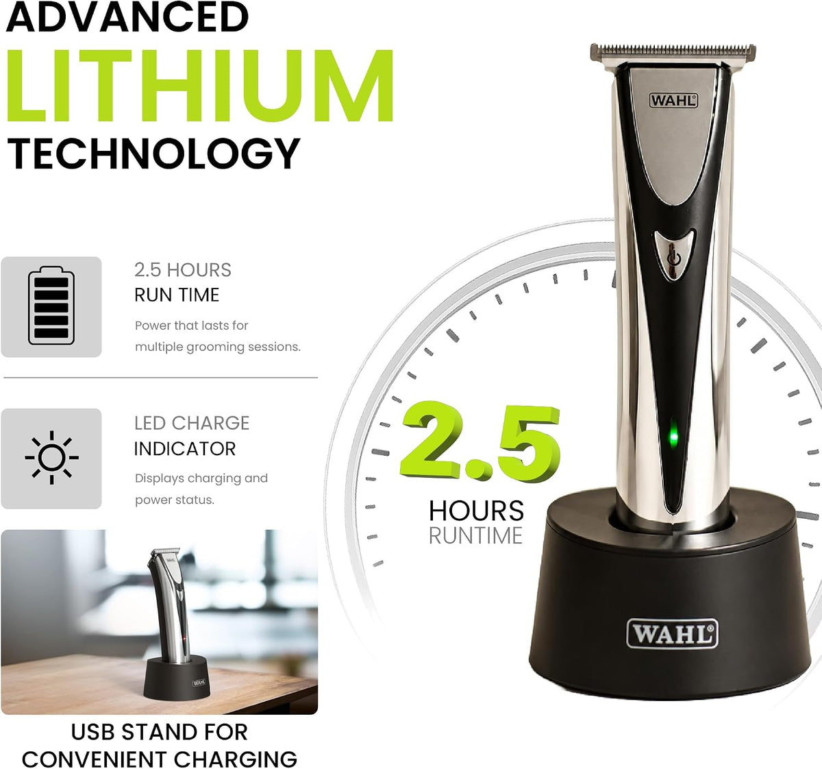 WAHL Elite 8in1 Multigroomer, Full Body Trimming, Washable Blade Heads, Nose Trimming, Ear Hair Removal, Long Life Battery, Perfect for Him - 3026318 — image 2