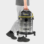 Karcher DVAC 2200 Drum Vacuum Cleaner with Blower Function, 2200W Powerful Suction, 22L Bagless Dust Container, 10m Operating Radius, for Carpets, Hard Floors & Home Cleaning, Black/Yellow — image 3