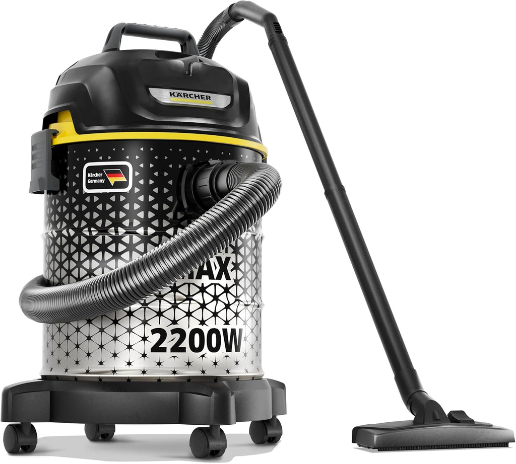 Karcher DVAC 2200 Drum Vacuum Cleaner with Blower Function, 2200W Powerful Suction, 22L Bagless Dust Container, 10m Operating Radius, for Carpets, Hard Floors & Home Cleaning, Black/Yellow — image 2