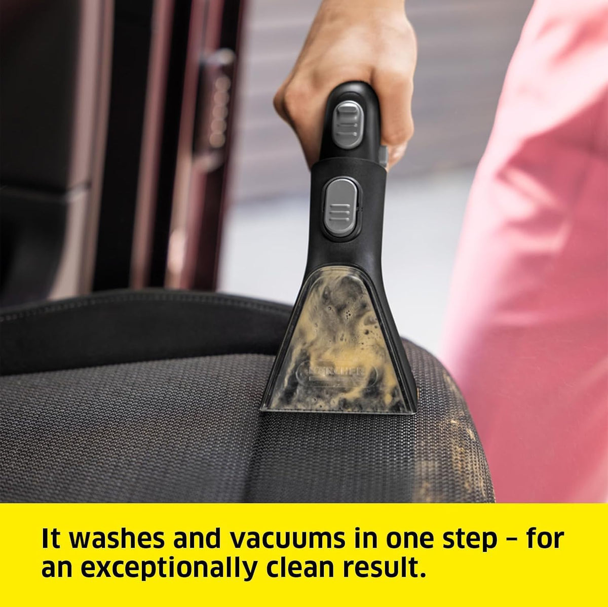 Karcher SE 3 Compact Home Spot Cleaner, 500W Portable Carpet & Upholstery Cleaner, 1.7L Fresh Water Tank, Self-Cleaning Flush Function, for Sofas, Car Interiors & Pet Stains, White — image 3