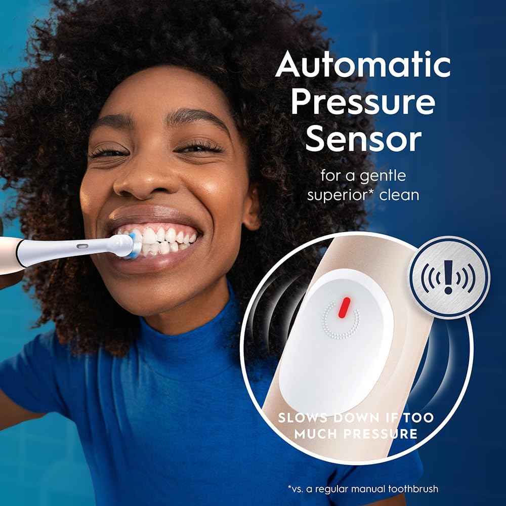 Oral B iO2 Series 2 Rechargeable Electric Toothbrush, 3 Smart Modes, iO Technology, Pressure Sensor, Adaptive Micro Pulsations, With Travel Case - IOS2.IC9.1K - Pink — image 4