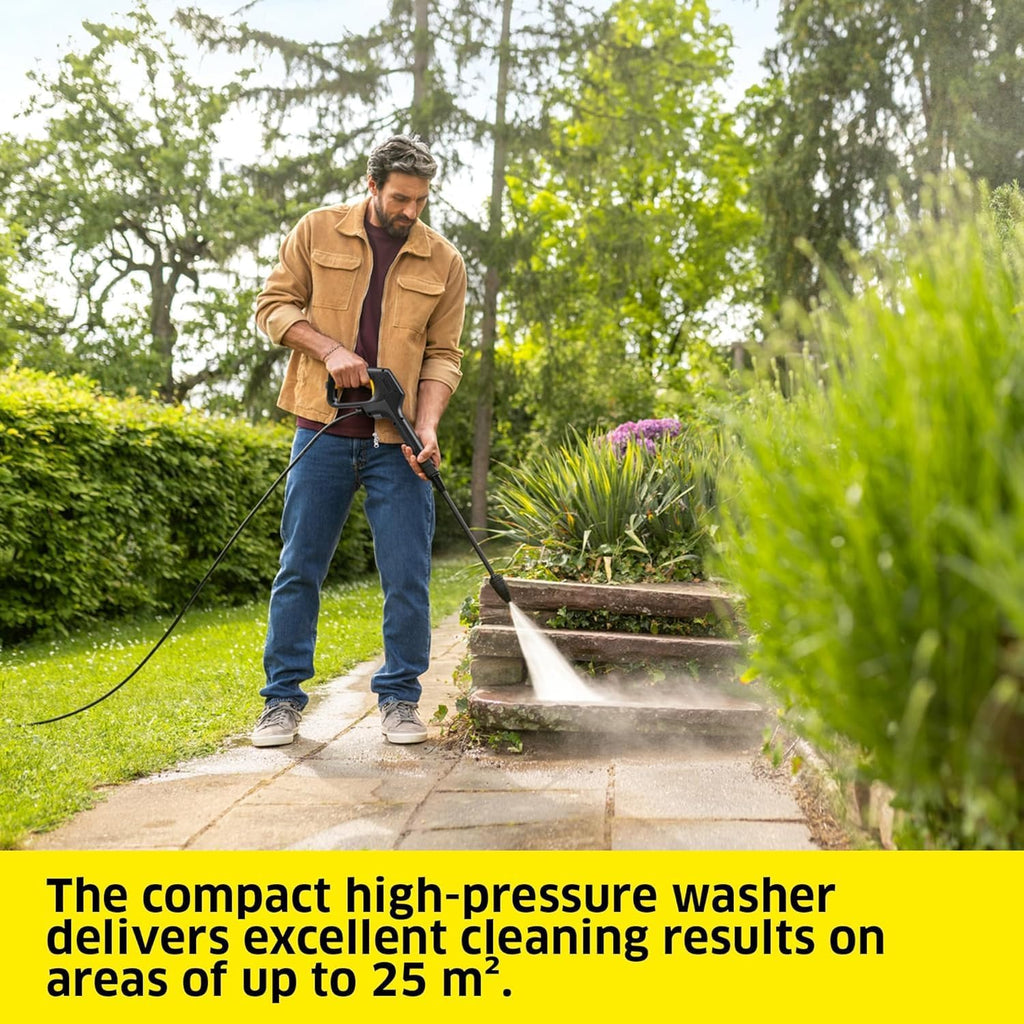 Karcher K 3 Eco Booster Car & Home Pressure Washer, 120 Bar, 1600W – Full Cleaning Kit with T 1 Surface Cleaner, Foam Jet, Wash Brush & 500ml Car Shampoo – 50% More Cleaning Power — image 3