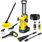 Karcher K 3 Eco Booster Car & Home Pressure Washer, 120 Bar, 1600W – Full Cleaning Kit with T 1 Surface Cleaner, Foam Jet, Wash Brush & 500ml Car Shampoo – 50% More Cleaning Power — image 1