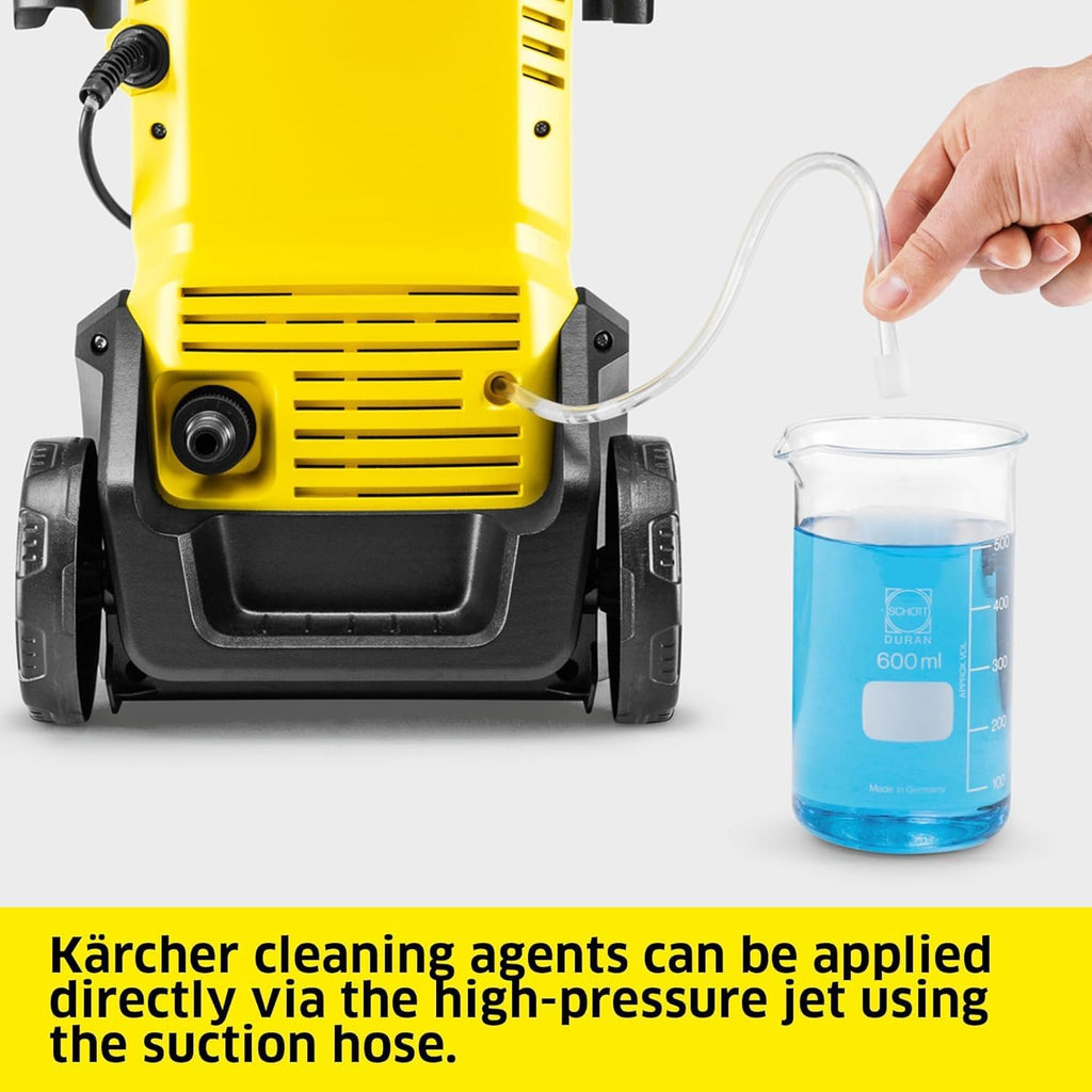 Karcher K 3 Eco Booster Car & Home Pressure Washer, 120 Bar, 1600W – Full Cleaning Kit with T 1 Surface Cleaner, Foam Jet, Wash Brush & 500ml Car Shampoo – 50% More Cleaning Power — image 6