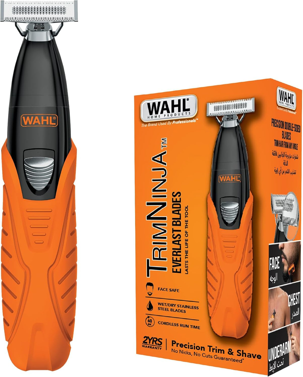 Wahl Trim Ninja Hybrid Electric Razor & Beard Trimmer – No Blade Replacement, Face-Safe, Wet & Dry, Double-Sided Stainless Steel Blade – 3031009 — image 1